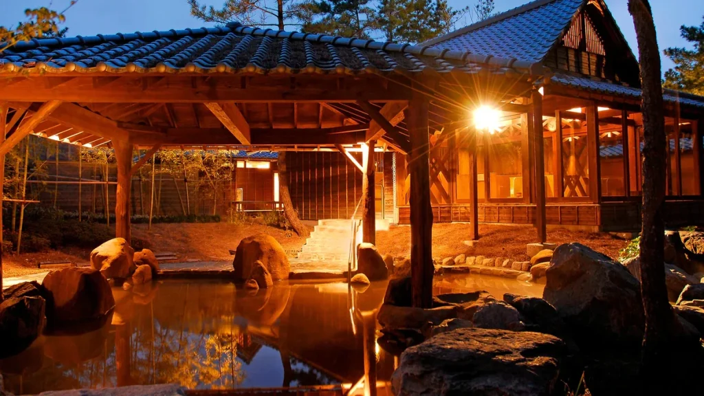 宮崎シェラトングランデオーシャンリゾートの温泉施設の松泉宮の露天風呂