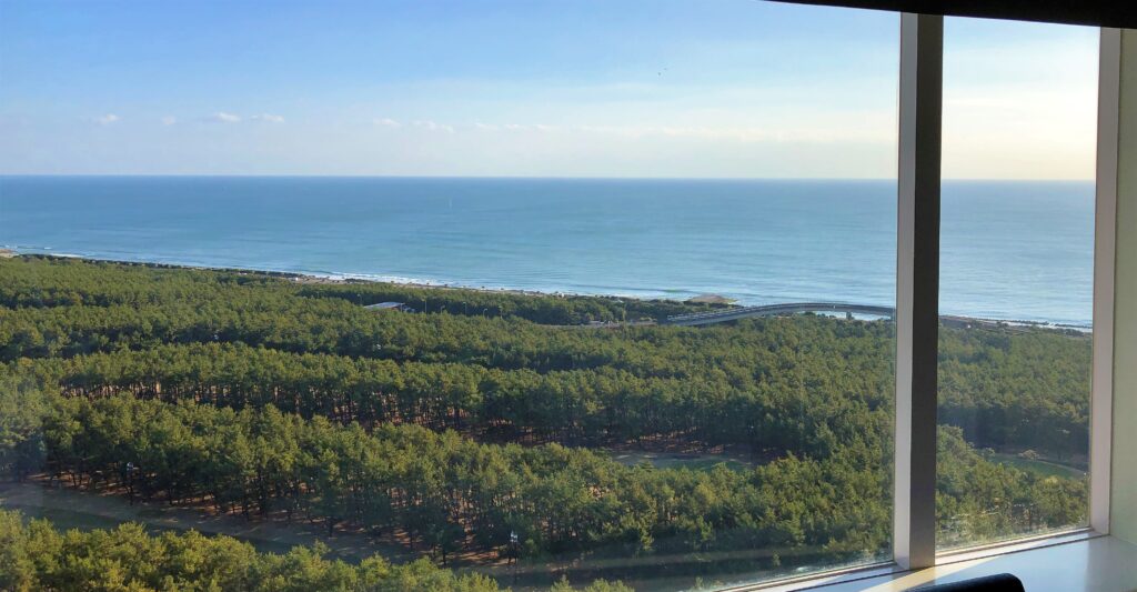 宮崎シェラトングランデオーシャンリゾートの部屋からの太平洋の眺望